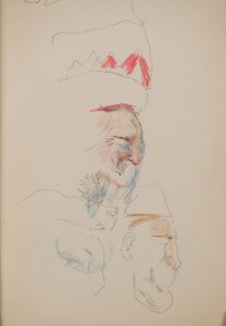 Untitled [Profile faces] (pencil) 作者 约翰邓肯