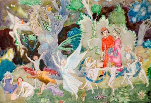 Yorinda and Yoringel in the Witches Wood (watercolor) 作者 约翰邓肯