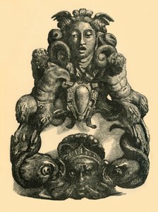 17世纪初期，1881年，海豚和色狼的门环。 作者 约翰·艾姆斯