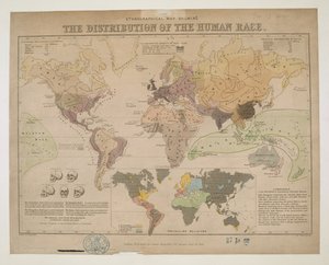 显示人类分布的人种地图