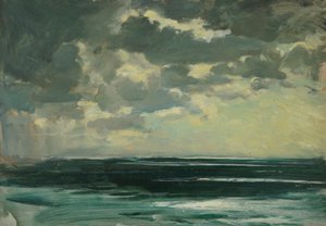 海景，19 世纪晚期 - 20 世纪中期（纸面油画） 作者 约翰·埃弗里特