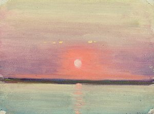 海景，20 世纪早期至中期（纸面油画） 作者 约翰·埃弗里特