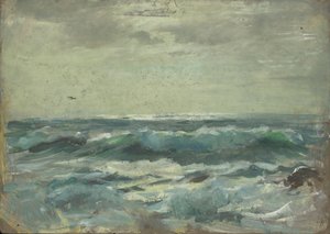 海景，19 世纪晚期 - 20 世纪中期（纸面油画）
