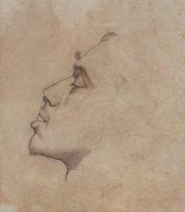 Dante Gabriel Rossetti的肖像头（1828-82） 作者 约翰·埃弗里特·米莱斯