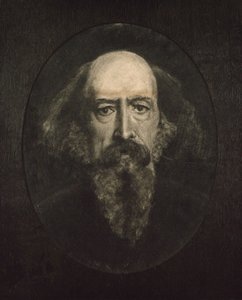 阿尔弗雷德-丁尼生勋爵1809-1892的肖像。 作者 约翰·埃弗里特·米莱斯