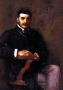 阿瑟-西摩-沙利文爵士（1842 - 1900）。J. E. Millais的画作。国家肖像馆，伦敦。 作者 约翰·埃弗里特·米莱斯