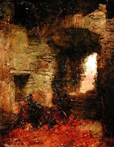 加洛韦堡，约1870年（油画板）。 作者 约翰·法德