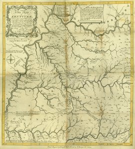 由Kent D. Pursell雕刻的Kentucke地图，由T. Rook，费城创作，1784年