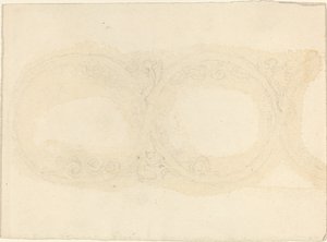 带翅膀的女性形象的装饰性边框设计 作者 John Flaxman