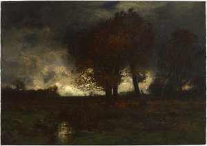 一个暴风雨的日子，1887年 作者 约翰·弗朗西斯·墨菲