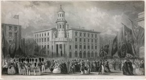 新煤炭交易所，泰晤士街，在1849年开放的仪式上