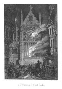 威廉·哈里森·安斯沃思的《旧圣保罗的场景》，1855 作者 约翰·富兰克林