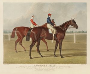 &39;Charles XII&39;，1839年在唐卡斯特举行的Great St. Leger Stakes的获奖者，由Charles Hunt（1803-77），酒吧雕刻。作者：S. und J. Fuller，1839（aquatint）
