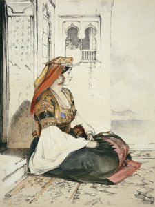 直布罗陀的犹太女人，来自“西班牙的草图”，由查尔斯·约瑟夫·赫尔曼德尔（1789-1850）镌刻，1836年出版