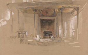 Main Entrance of Great Mosque, (Ulu cami) Bursa, Turkey, 作者 约翰·弗雷德里克·刘易斯
