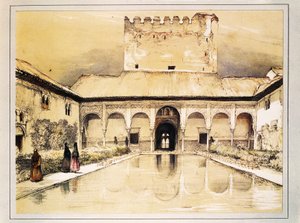 The Alhambra of Granada, colour lithograph by John Frederick Lewis 作者 约翰·弗雷德里克·刘易斯