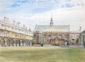 剑桥大学三一学院大厅，1889 年（水彩画） 作者 约翰·富利洛夫