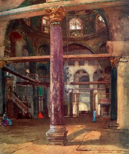 1902年，东南部的阿克萨清真寺（El Aksa）的内部。 作者 约翰·富利洛夫