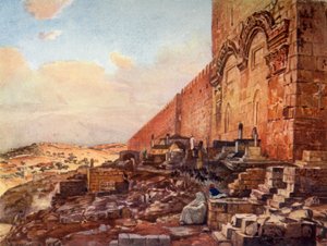 耶路撒冷。-金门或美丽之门的外观，1902年。 作者 John Fulleylove