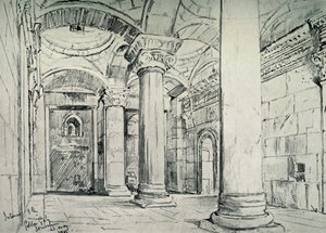 耶路撒冷-金门或美丽之门的内部，1902年。 作者 约翰·富利洛夫