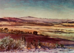 从塔博尔山坡上的黑尔蒙山（Mount Hermon），1902年。 作者 约翰·富利洛夫