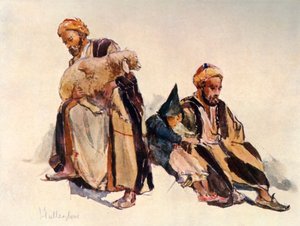 叙利亚牧羊人和牧羊人男孩，1902年。 作者 约翰·富利洛夫
