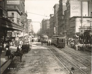 市场街，东起10号，费城，1907年 作者 约翰·吉布·史密斯