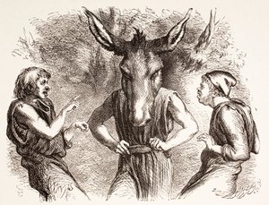 “仲夏夜之梦”的插图，来自1890年伦敦出版的“插图图书馆莎士比亚” 作者 约翰·吉尔伯特