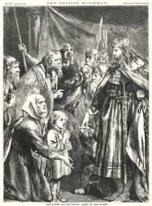 King Alfred and the Orphan (engraving) 作者 约翰·吉尔伯特
