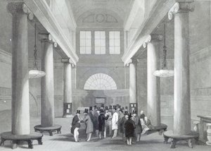 证券交易所，由亨利梅尔维尔（Henry Melville）雕刻，c.1842 作者 约翰·吉尔伯特