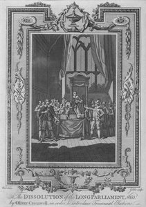 奥利弗·克伦威尔（Oliver Cromwell）于1653年解散了长议会，目的是引入Triennal Ele