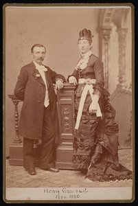 亨利-加斯1835-1884年和妻子艾玛-迪布尔的肖像，1880年11月。 作者 约翰·戈尔丁