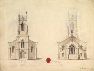 米德尔斯堡拟建教堂的设计，1837年