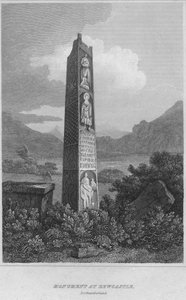 Bewcastle的纪念碑。诺森伯兰郡，1814年 作者 约翰·格雷格