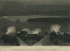 在Vicksburg运行Rebel电池，c.1863 作者 约翰·汉密尔顿