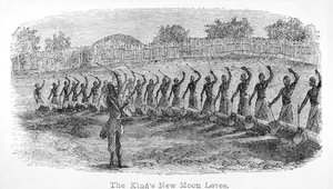 国王的新月Levée，来自1864年的“尼罗河源头发现杂志” 作者 约翰·汉宁·斯佩克