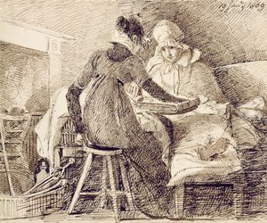 步步高游戏，1809年1月19日（纸和笔墨水） 作者 约翰·哈登