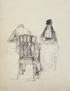 一个人阅读，c.1804-30 作者 约翰·哈登