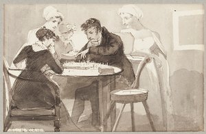 国际象棋，1812年（纸上写着） 作者 约翰·哈登