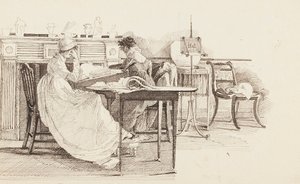 1805年在壁炉旁阅读