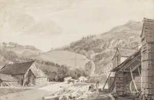 Skelwith，1821年（纸上写着） 作者 约翰·哈登