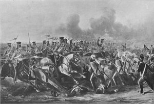 1846年1月28日，1847年1909年在阿里瓦尔战役中的第16女王皇后枪骑兵