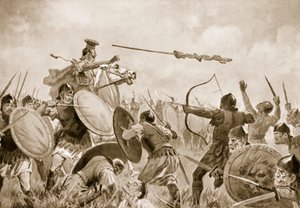 与沃尔西人的罗马之战（石版画） 作者 约翰哈里斯瓦尔达