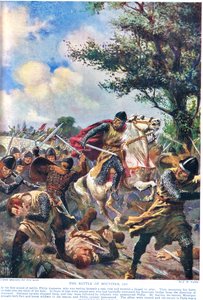 布维内斯之战1214，来自&39;哈钦森的国家历史&39;的插图 作者 约翰哈里斯瓦尔达