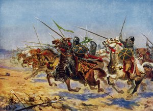 Shahrbaraz 骑兵冲锋（彩色石版画） 作者 约翰哈里斯瓦尔达