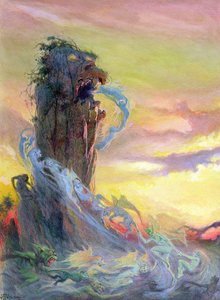 因此，所有好的和坏的想法都归巢了（纸上的蜡笔和蜡笔） 作者 约翰哈里斯瓦尔达
