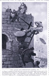 对卡马森城堡AD1136的攻击，1920年代 作者 约翰哈里斯瓦尔达