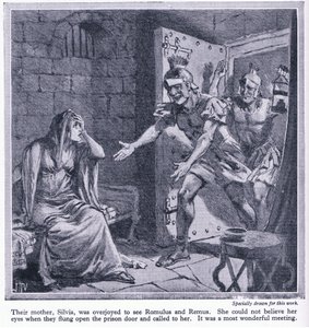 他们的母亲西尔维娅非常高兴看到Romulus和Remus，1950年 作者 约翰哈里斯瓦尔达