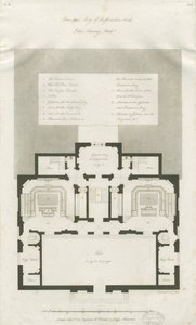 Stafford-Shire Hall的主要层计划：版画，编号[1794-1798]（印刷） 作者 约翰·哈维