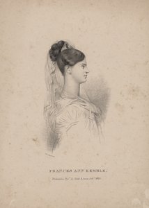 Frances Ann Kemble，由Childs und Inman制作的平版画 作者 约翰·海特